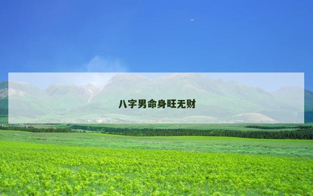 八字男命身旺无财