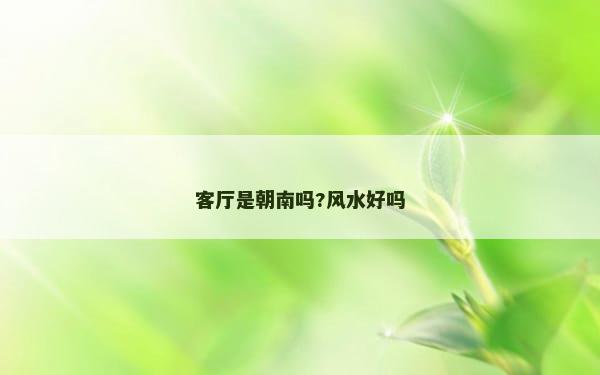 客厅是朝南吗?风水好吗