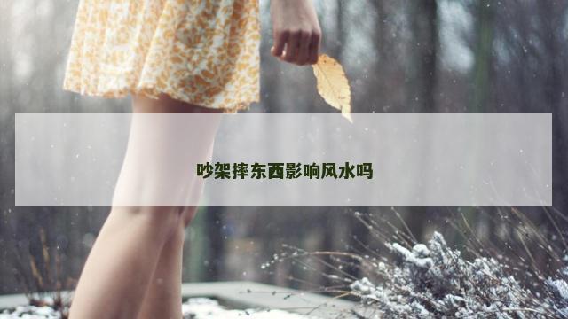 吵架摔东西影响风水吗
