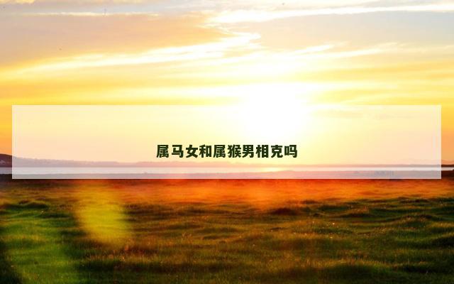 属马女和属猴男相克吗