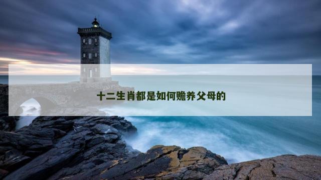 十二生肖都是如何赡养父母的