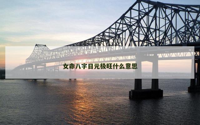 女命八字日元极旺什么意思