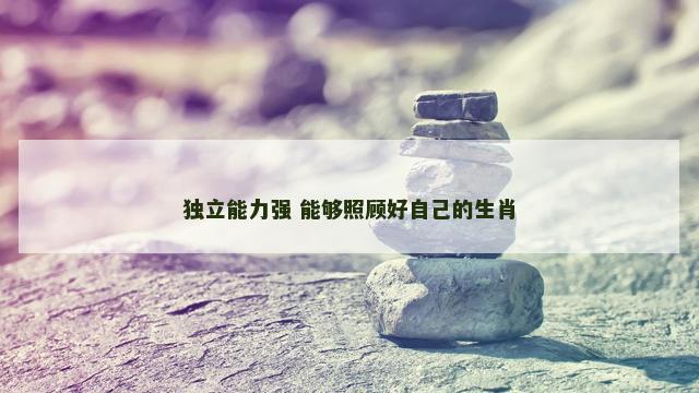 独立能力强 能够照顾好自己的生肖