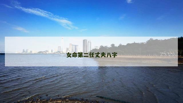女命第二任丈夫八字