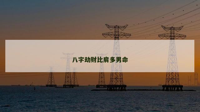 八字劫财比肩多男命