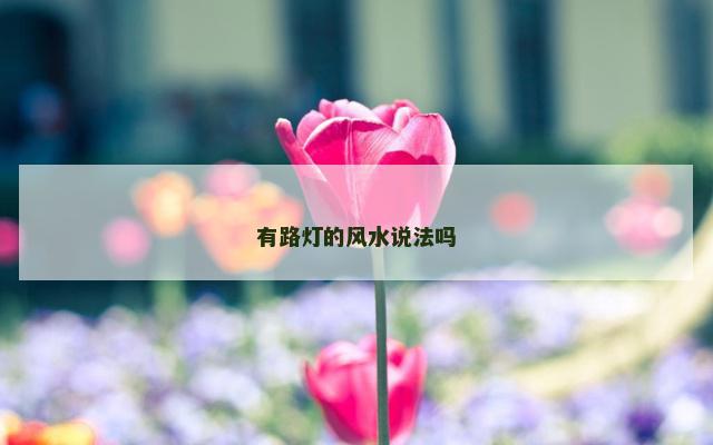 有路灯的风水说法吗
