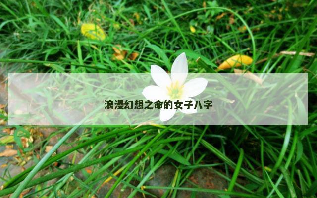 浪漫幻想之命的女子八字