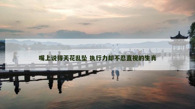 嘴上说得天花乱坠 执行力却不忍直视的生肖