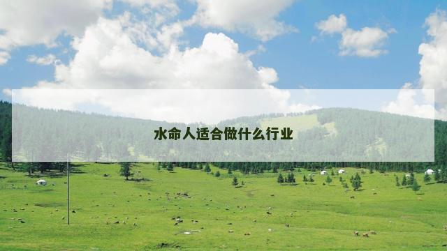水命人适合做什么行业