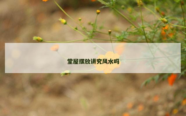 堂屋摆放讲究风水吗
