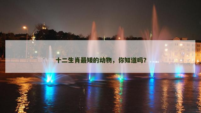 十二生肖最矮的动物，你知道吗？