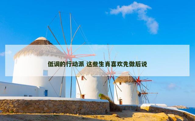 低调的行动派 这些生肖喜欢先做后说