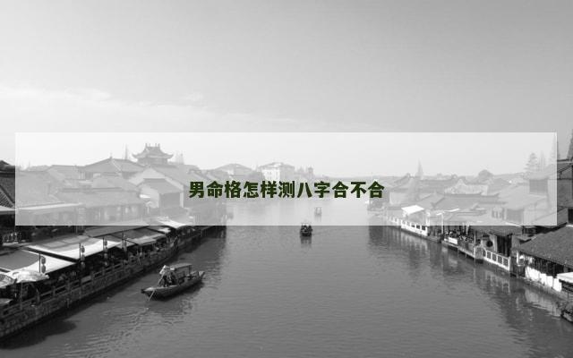 男命格怎样测八字合不合