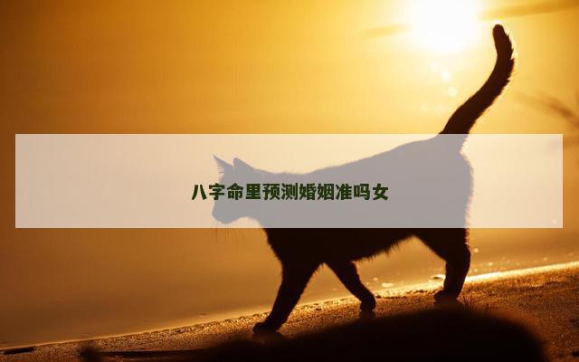 八字命里预测婚姻准吗女