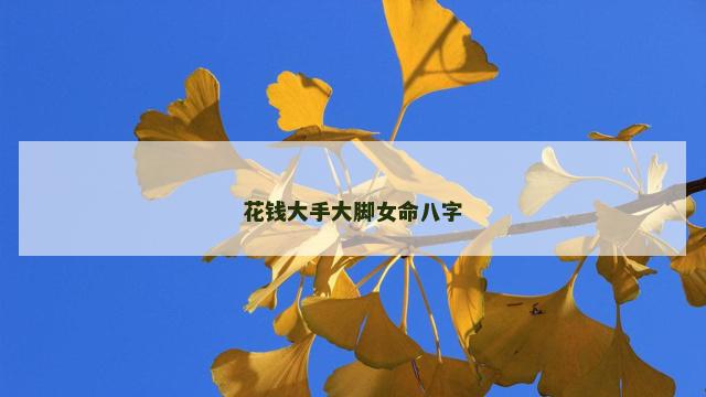 花钱大手大脚女命八字