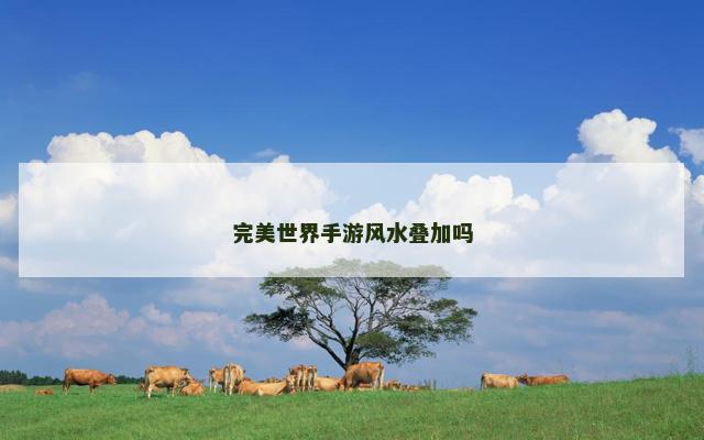 完美世界手游风水叠加吗