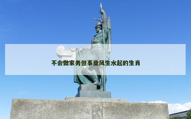 不会做家务但事业风生水起的生肖