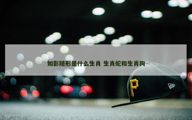 如影随形是什么生肖 生肖蛇和生肖狗