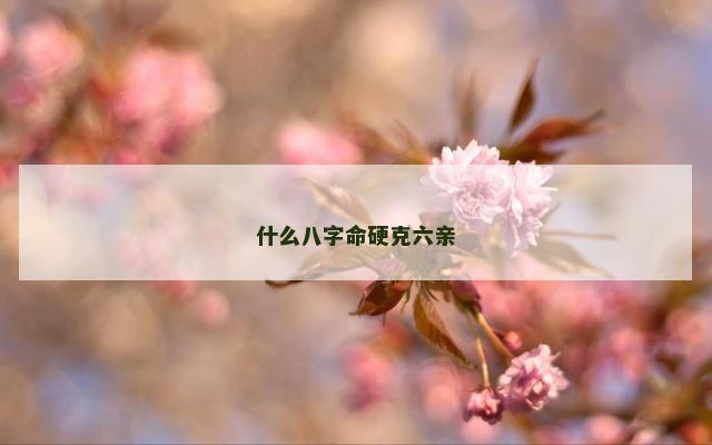 什么八字命硬克六亲