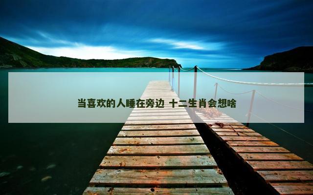 当喜欢的人睡在旁边 十二生肖会想啥