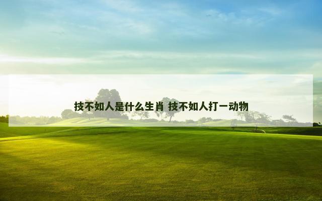 技不如人是什么生肖 技不如人打一动物