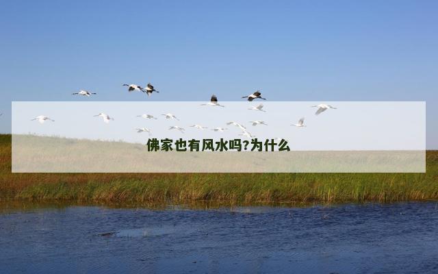 佛家也有风水吗?为什么