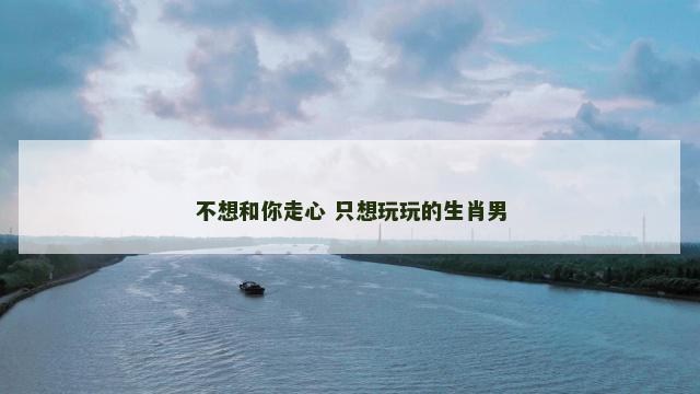 不想和你走心 只想玩玩的生肖男