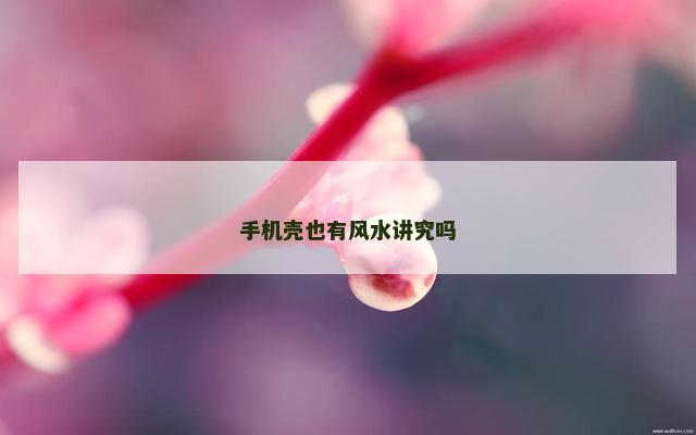 手机壳也有风水讲究吗