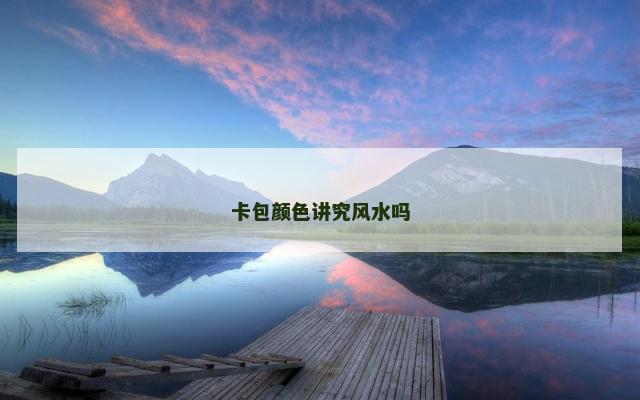 卡包颜色讲究风水吗