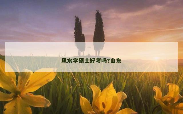 风水学硕士好考吗?山东