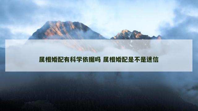 属相婚配有科学依据吗 属相婚配是不是迷信