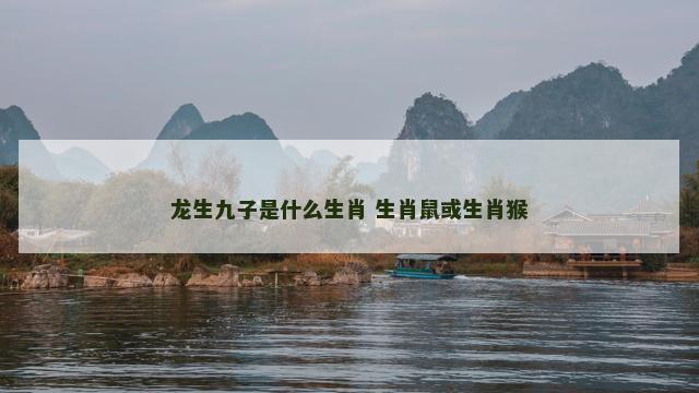 龙生九子是什么生肖 生肖鼠或生肖猴