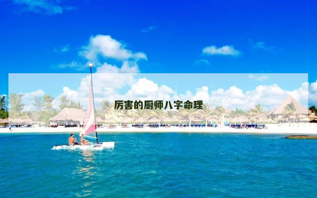 厉害的厨师八字命理