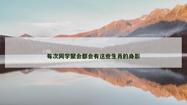 每次同学聚会都会有这些生肖的身影