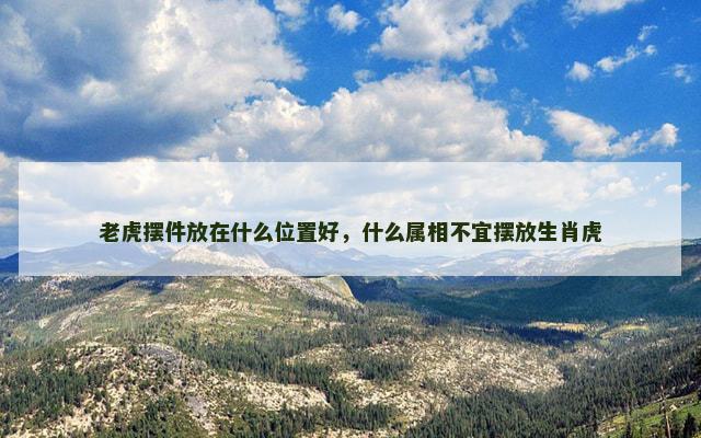 老虎摆件放在什么位置好，什么属相不宜摆放生肖虎