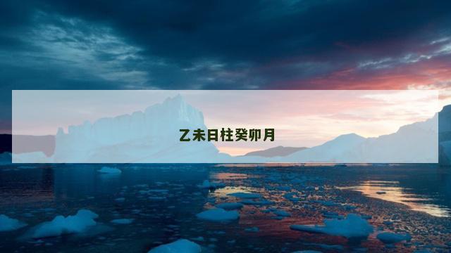 乙未日柱癸卯月