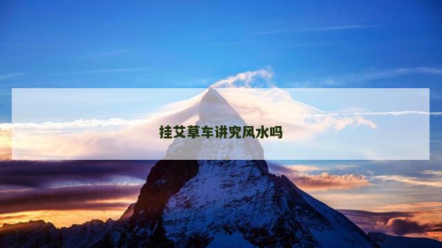 挂艾草车讲究风水吗