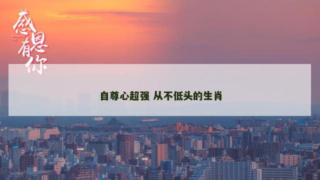 自尊心超强 从不低头的生肖