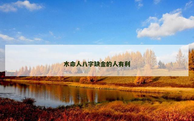 木命人八字缺金的人有利