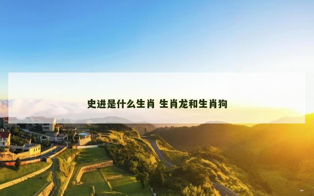 史进是什么生肖 生肖龙和生肖狗