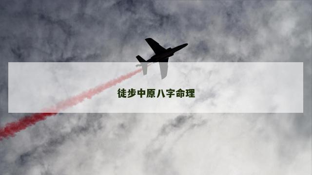 徒步中原八字命理