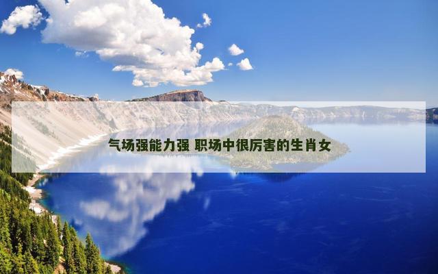 气场强能力强 职场中很厉害的生肖女