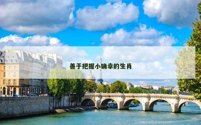 善于把握小确幸的生肖