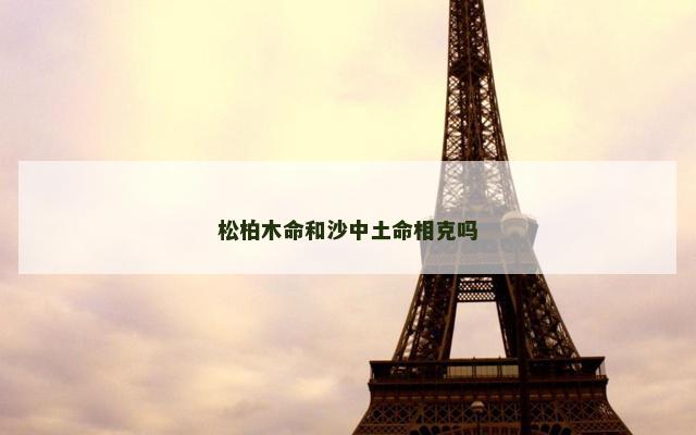 松柏木命和沙中土命相克吗