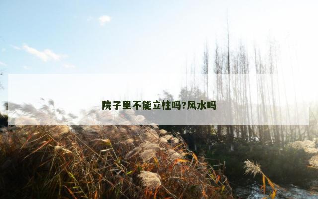 院子里不能立柱吗?风水吗