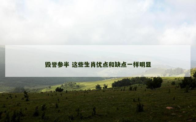 毁誉参半 这些生肖优点和缺点一样明显