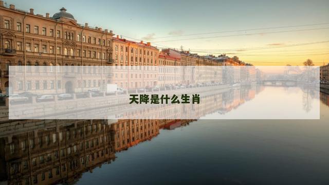 天降是什么生肖