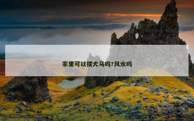 家里可以摆犬马吗?风水吗