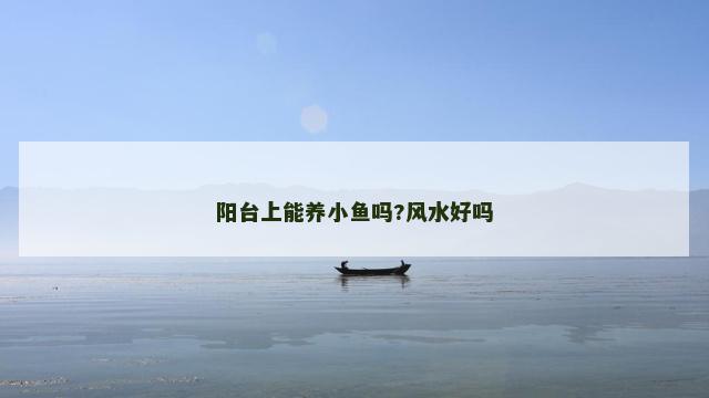 阳台上能养小鱼吗?风水好吗