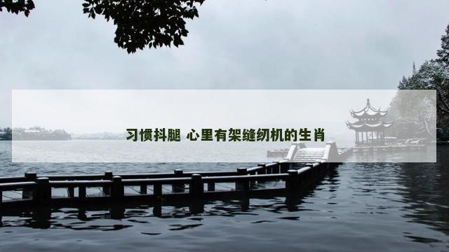 习惯抖腿 心里有架缝纫机的生肖
